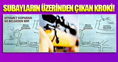 Subayların üzerinden çıkan kroki!