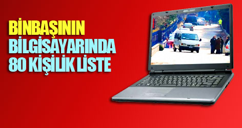 Binbaşının bilgisayarında 80 kişilik liste