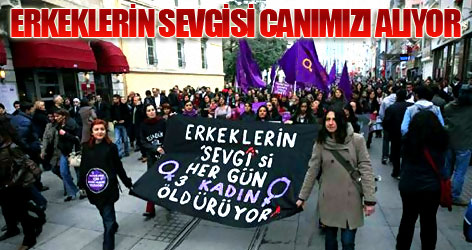 Feministler sevgililer gününü kutladı!