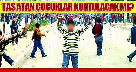 Taş atan çocuklar yasası raftan iniyor