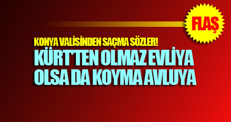 Konya valisinden saçma sözler!