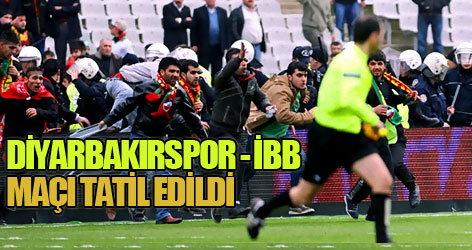 Diyarbakırspor-İBB maçı tatil edildi