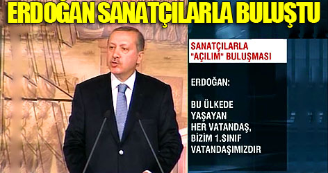 Erdoğan Sanatçılarla buluştu