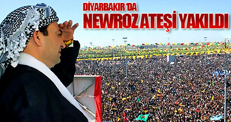 Diyarbakır'da Newroz ateşi yakıldı