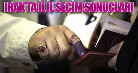Irak'ta il il seçim sonuçları