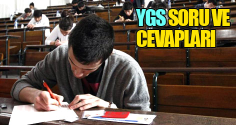 YGS soru ve cevapları Flaş
