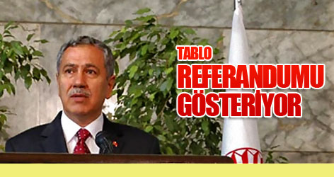 Arınç: Tablo referandumu gösteriyor
