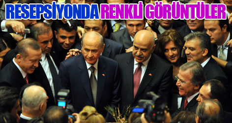 Resepsiyonda renkli görüntüler