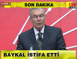 Deniz Baykal istifa etti!