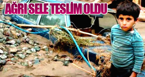 Ağrı sele teslim oldu