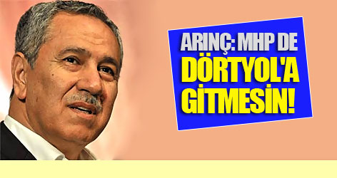 Arınç: MHP de Dörtyol'a gitmesin!
