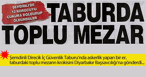 Taburda toplu mezar!