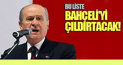 Bu liste Bahçeli'yi çıldırtacak!