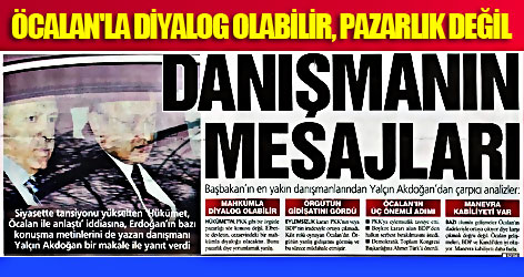 Akdoğan: Öcalan'la diyalog olabilir, pazarlık değil