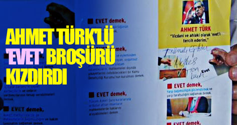 Ahmet Türk'lü 'Evet' broşürü kızdırdı