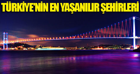 Türkiye'nin en yaşanılır şehirleri
