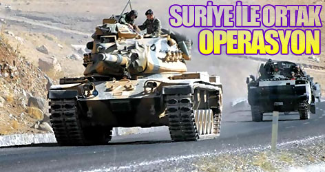 Suriye ile ortak operasyon işareti