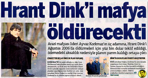 Dink'i mafya vuracaktı