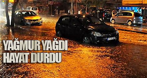 Yağmur yağdı, hayat durdu
