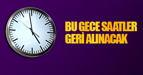 Bu gece saatler geri alınacak