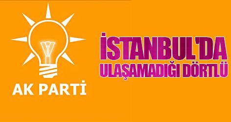 AK Parti'nin İstanbul'da ulaşamadığı dörtlü