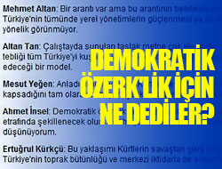 'Demokratik Özerk'lik için ne dediler?