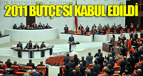 2011 Bütçe'si kabul edildi