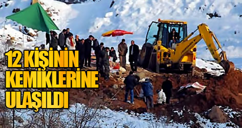 Mutki'de 12 kişinin kemiklerine ulaşıldı