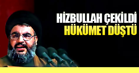 Lübnan'da Hizbullah çekildi, hükümet düştü
