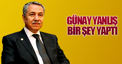 Arınç: Günay yanlış bir şey yaptı
