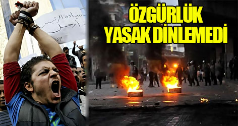 Mısır'da göstericiler yasak dinlemedi