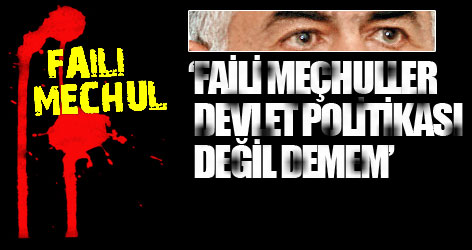 ‘Faili meçhuller devlet politikası değil demem’