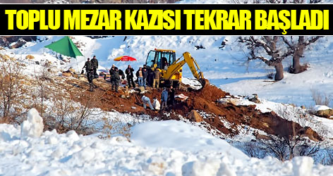 Mutki'deki toplu mezar kazısı tekrar başladı