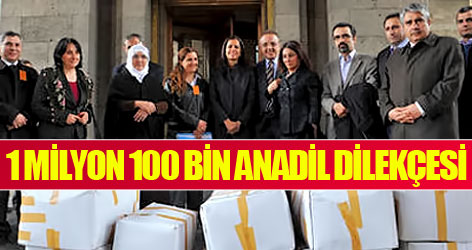 1 milyon 100 bin dilekçe mecliste