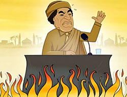 Kaddafi çizerlerin gündeminde