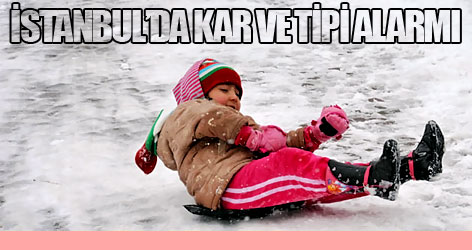 İstanbul'da kar ve tipi alarmı!