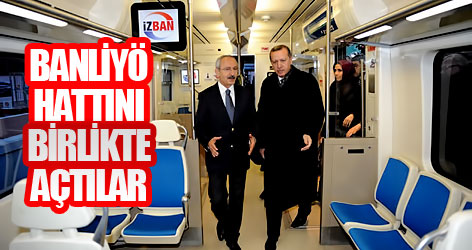 Banliyö hattını birlikte açtılar