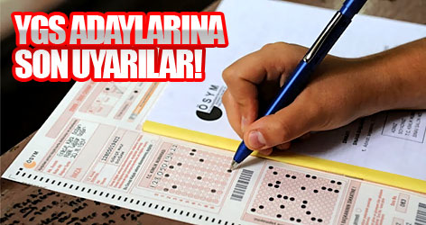 YGS adaylarına uyarı!