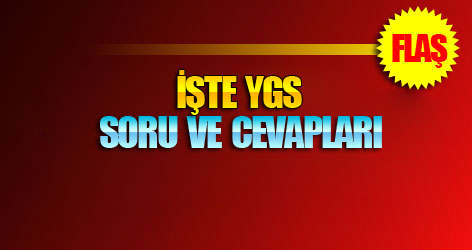 İşte YGS soru ve cevapları