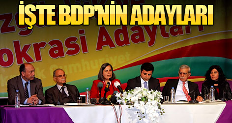 BDP'nin aday listesi açıklandı
