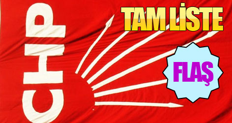 İşte CHP'nin aday listesi