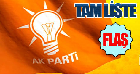 İşte AK Parti'nin tam listesi