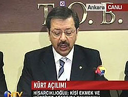 TOBB'dan Kürt Açılımı'na tam destek