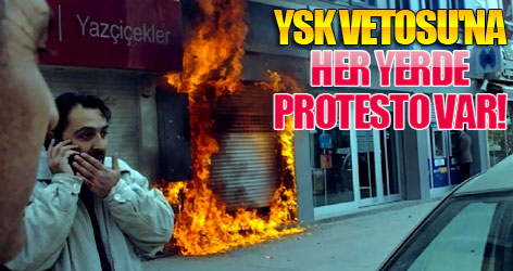 YSK vetosu'na her yerde protesto var!