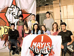 Pankart için 8 öğrenci 18 gün çalıştı