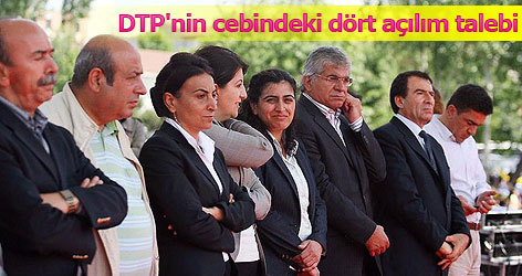 DTP'nin cebindeki dört açılım talebi
