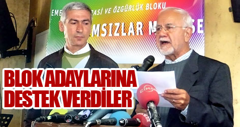 Bazı aydınlardan Blok adaylarına destek