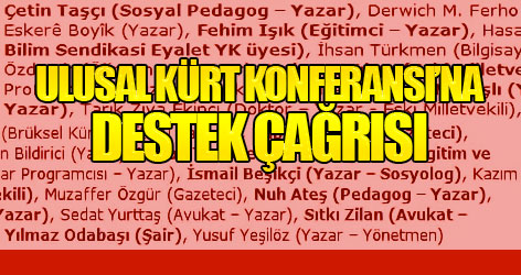 Ulusal Kürt Konferansı’na Destek Çağrısı