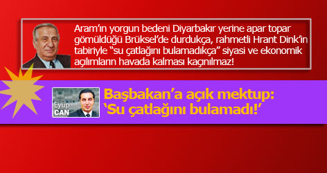 Başbakan’a açık mektup: ‘Su çatlağını bulamadı!’