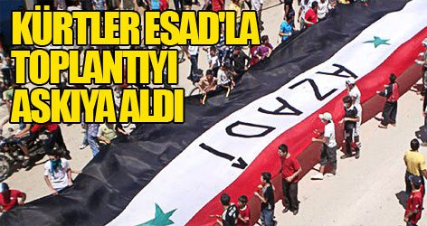 Kürtler Esad'la toplantıyı askıya aldı